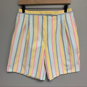 Vintage 1980s/ 1990s Women’s Stripe Pastel Shorts